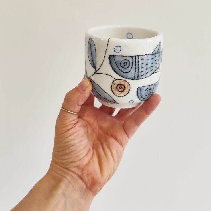 Sail away, Watercolor mugs, Μug without handle